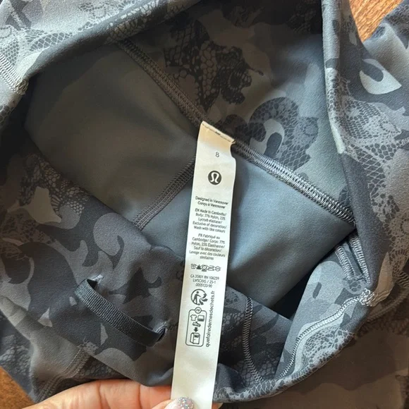 Lululemon Wunder Train High-Rise Tight 25" Leggings Hidden Heritage Lace Black - Picture 11 of 13